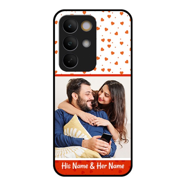 Realme C85 5G Custom Glass Phone Case - Orange Love Symbol Design