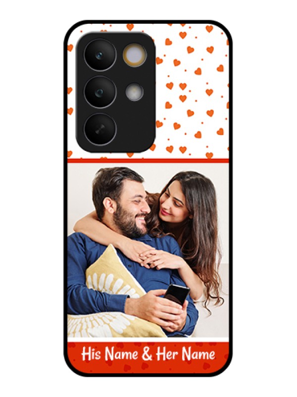 Custom Realme C85 5G Custom Glass Phone Case - Orange Love Symbol Design