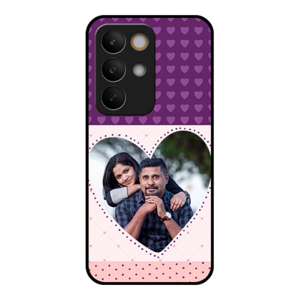 Realme C85 5G Custom Glass Phone Case - Violet Love Dots Design