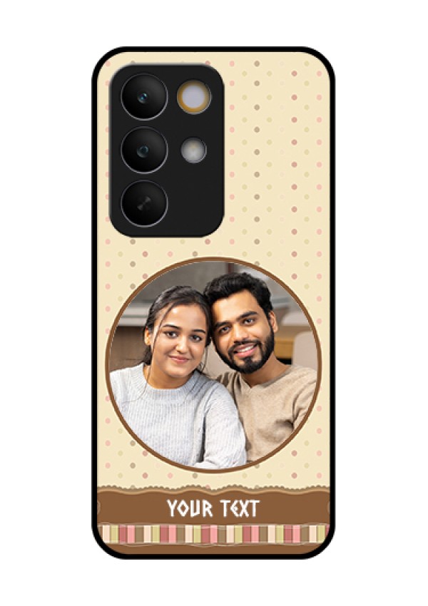 Realme C85 5G Custom Glass Phone Case - Brown Dotted Mobile Case Design