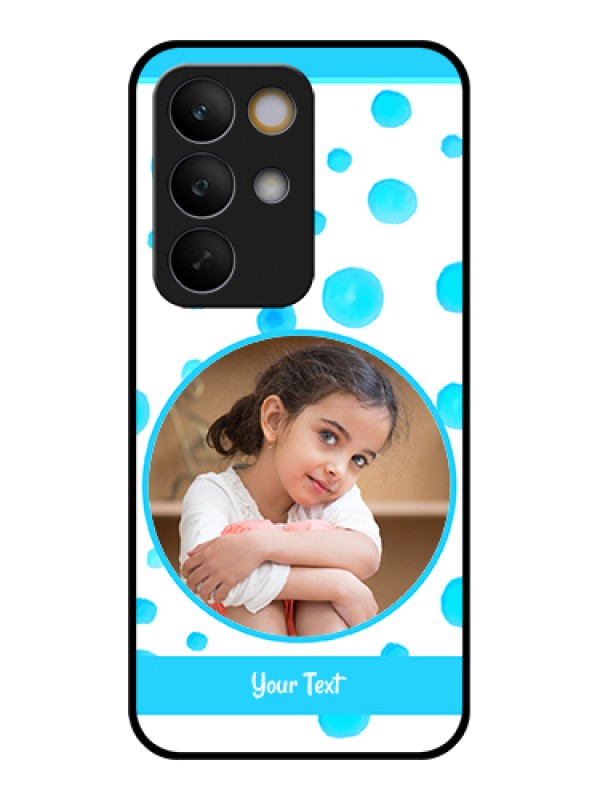 Custom Realme C85 5G Custom Glass Phone Case - Blue Bubbles Pattern Design