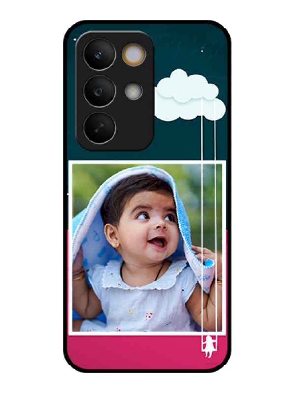 Custom Realme C85 5G Custom Glass Phone Case - Cute Girl With Cloud Design