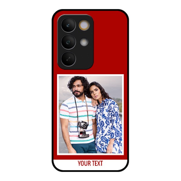 Realme C85 5G Custom Glass Phone Case - Red Color Design Realme C85 5G Custom Glass Phone Case - Red Color Design
