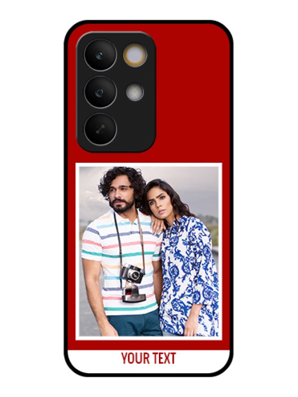 Custom Realme C85 5G Custom Glass Phone Case - Red Color Design