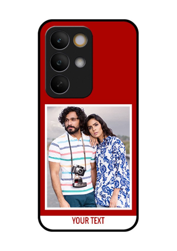 Realme C85 5G Custom Glass Phone Case - Red Color Design