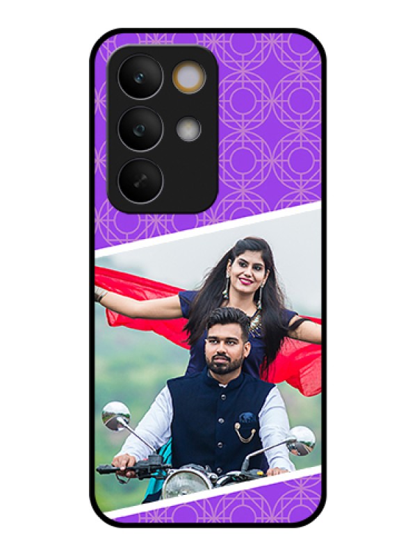 Custom Realme C85 5G Custom Glass Phone Case - Violet Color Pattern Design