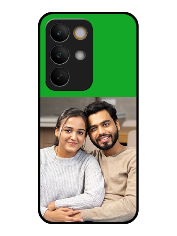 Custom Realme C85 5G Custom Glass Phone Case - Green Pattern Design