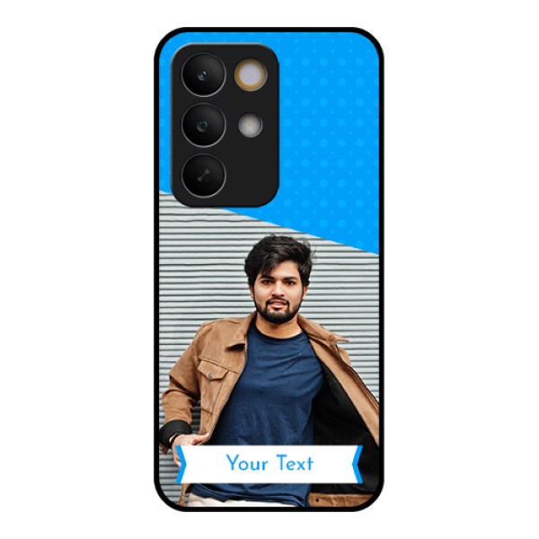 Realme C85 5G Custom Glass Phone Case - Simple Blue Color Design Realme C85 5G Custom Glass Phone Case - Simple Blue Color Design