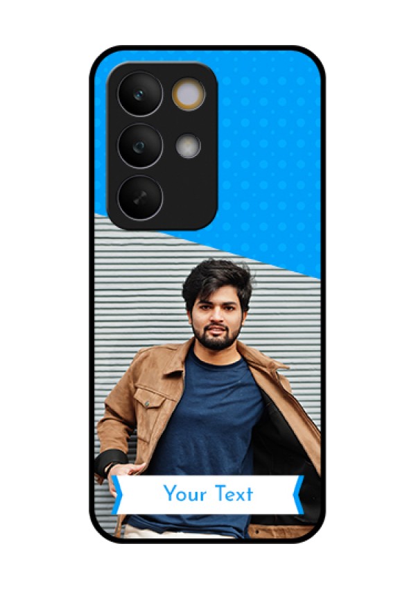 Realme C85 5G Custom Glass Phone Case - Simple Blue Color Design