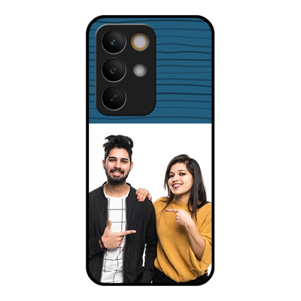 Realme C85 5G Custom Glass Phone Case - Blue Pattern Cover Design Realme C85 5G Custom Glass Phone Case - Blue Pattern Cover Design