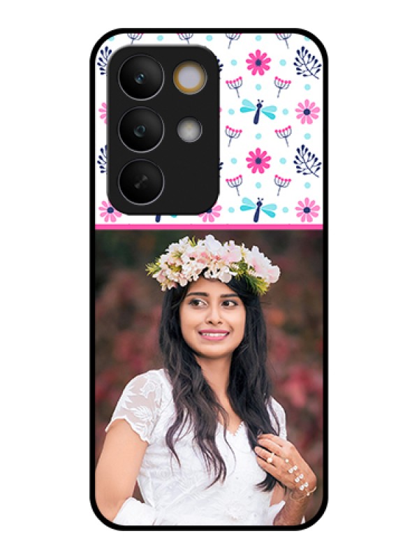 Custom Realme C85 5G Custom Glass Phone Case - Colorful Flower Design