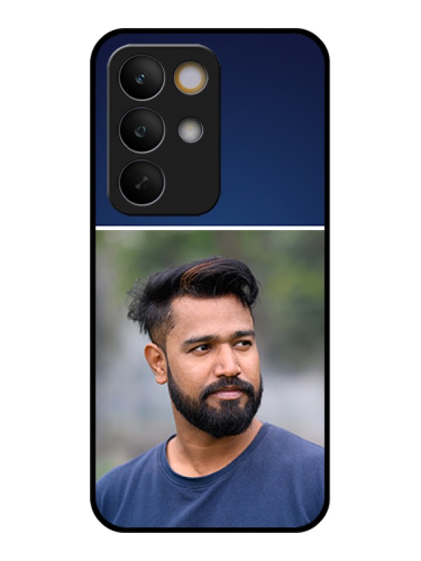 Custom Realme C85 5G Custom Glass Phone Case - Simple Royal Blue Design