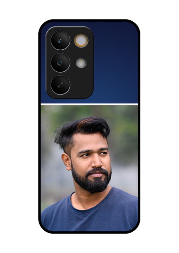 Realme C85 5G Custom Glass Phone Case - Simple Royal Blue Design