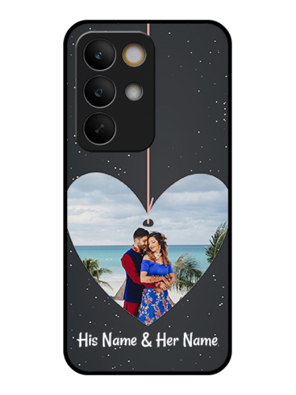Custom Realme C85 5G Custom Glass Phone Case - Hanging Heart Design