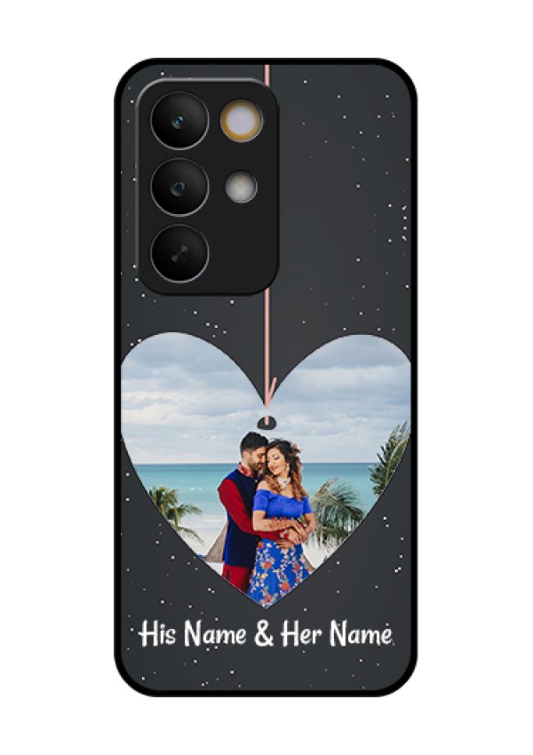 Realme C85 5G Custom Glass Phone Case - Hanging Heart Design