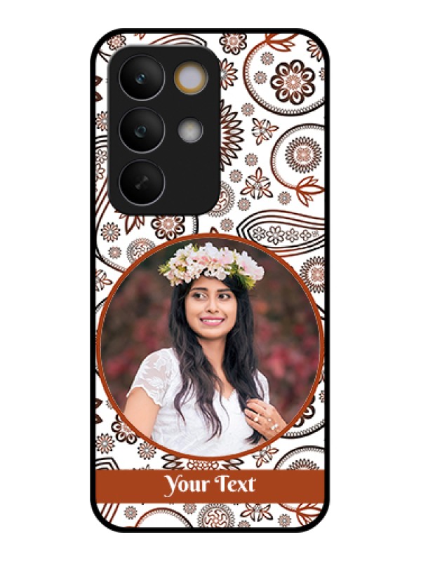 Custom Realme C85 5G Custom Glass Phone Case - Abstract Flower Design