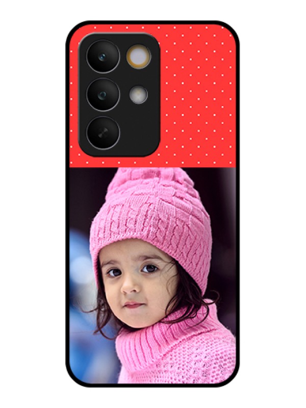 Custom Realme C85 5G Custom Glass Phone Case - Red Pattern Design