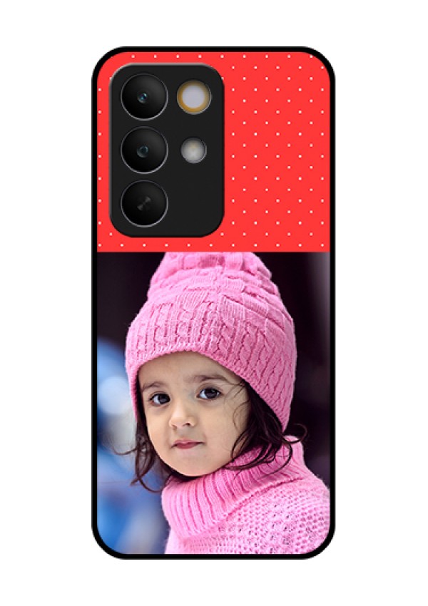 Realme C85 5G Custom Glass Phone Case - Red Pattern Design