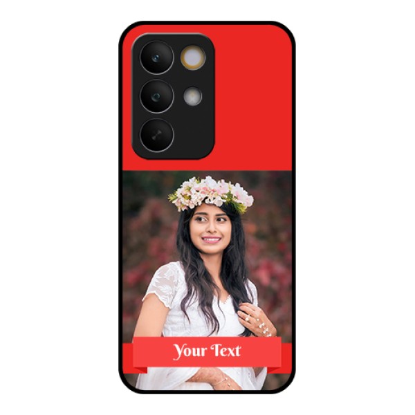 Realme C85 5G Custom Glass Phone Case - Simple Red Color Design