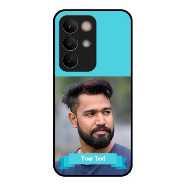 Realme C85 5G Custom Glass Phone Case - Blue Color Design Realme C85 5G Custom Glass Phone Case - Blue Color Design