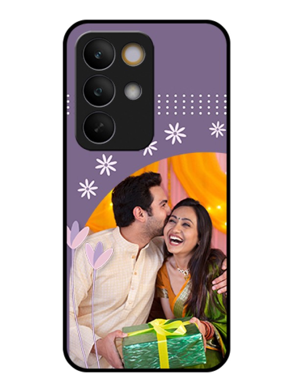 Custom Realme C85 5G Custom Glass Phone Case - Lavender Flowers Design