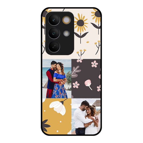 Realme C85 5G Custom Glass Phone Case - 3 Images With Floral Design Realme C85 5G Custom Glass Phone Case - 3 Images With Floral Design