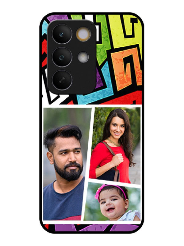 Custom Realme C85 5G Custom Glass Phone Case - Graffiti Pattern Design