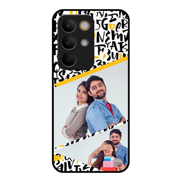 Realme C85 5G Custom Glass Phone Case - Letters Pattern Design