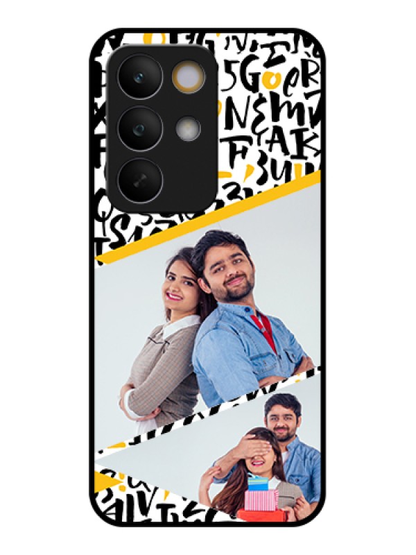 Custom Realme C85 5G Custom Glass Phone Case - Letters Pattern Design