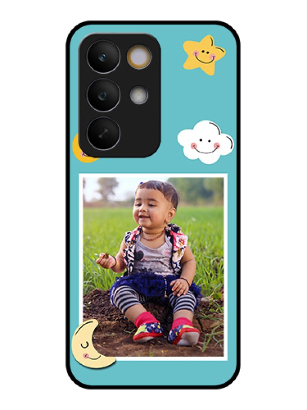 Custom Realme C85 5G Custom Glass Phone Case - Smiley Kids Stars Design