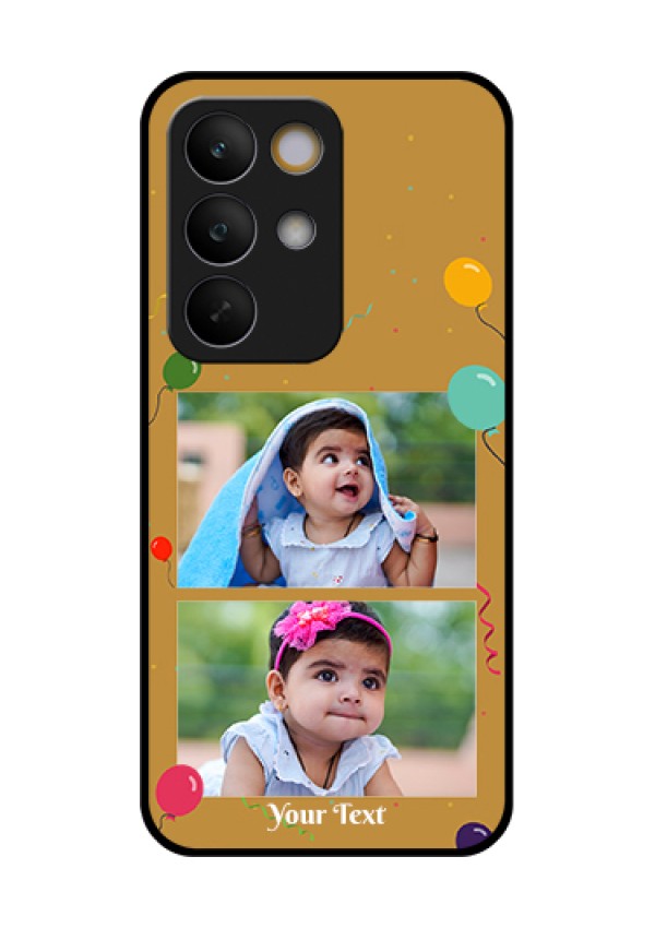 Realme C85 5G Custom Glass Phone Case - Image Holder With Birthday Celebrations Design