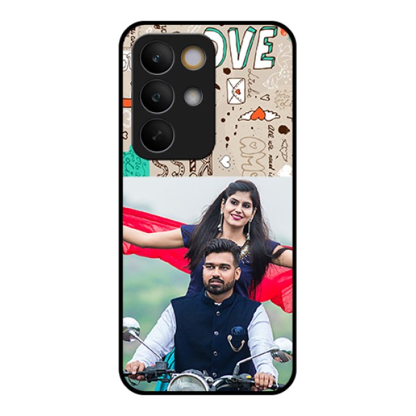 Realme C85 5G Custom Glass Phone Case - Love Doodle Pattern