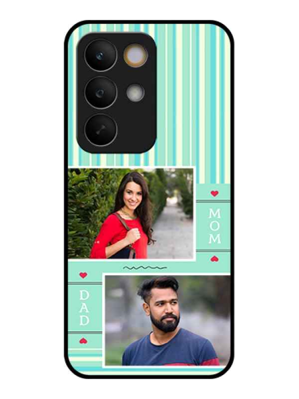 Custom Realme C85 5G Custom Glass Phone Case - Mom & Dad Pic Design