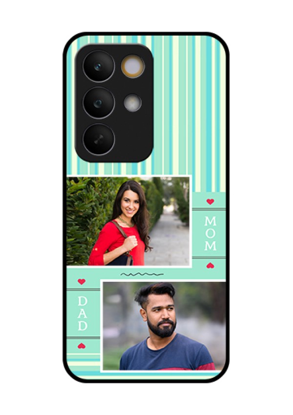 Realme C85 5G Custom Glass Phone Case - Mom & Dad Pic Design