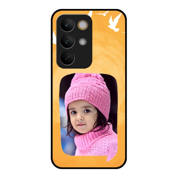 Realme C85 5G Custom Glass Phone Case - Water Color Design With Bird Icons Realme C85 5G Custom Glass Phone Case - Water Color Design With Bird Icons
