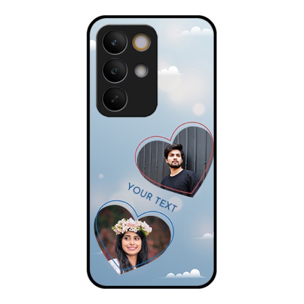 Realme C85 5G Custom Glass Phone Case - Blue Color Couple Design Realme C85 5G Custom Glass Phone Case - Blue Color Couple Design