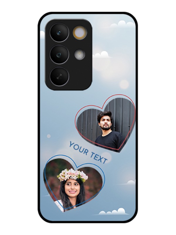 Custom Realme C85 5G Custom Glass Phone Case - Blue Color Couple Design