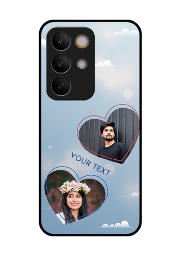 Realme C85 5G Custom Glass Phone Case - Blue Color Couple Design