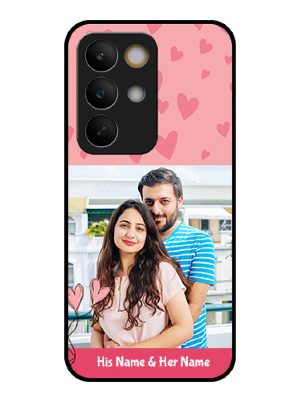 Custom Realme C85 5G Custom Glass Phone Case - Love Design Peach Color