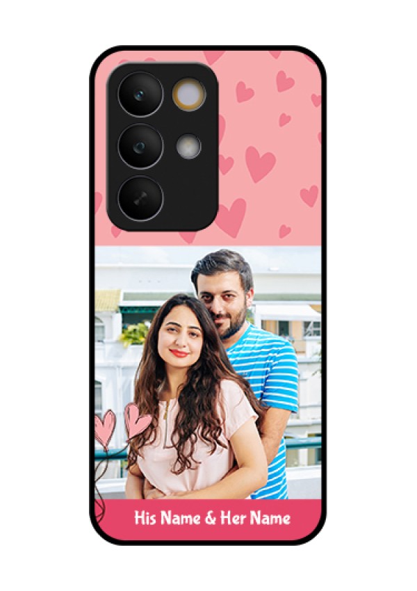 Realme C85 5G Custom Glass Phone Case - Love Design Peach Color