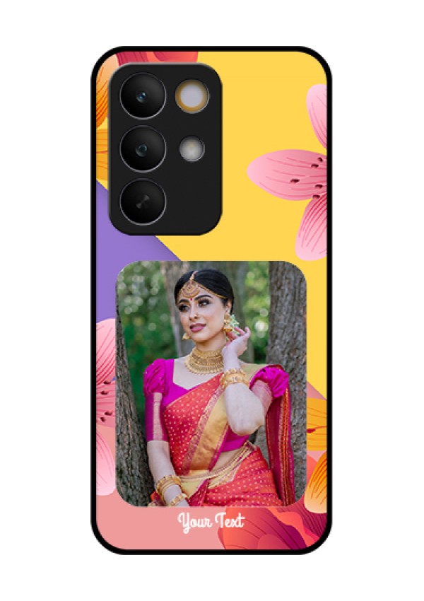 Realme C85 5G Custom Glass Phone Case - 3 Image With Vintage Floral Design