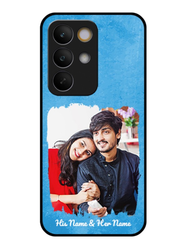 Custom Realme C85 5G Custom Glass Phone Case - Blue Color Vintage Design