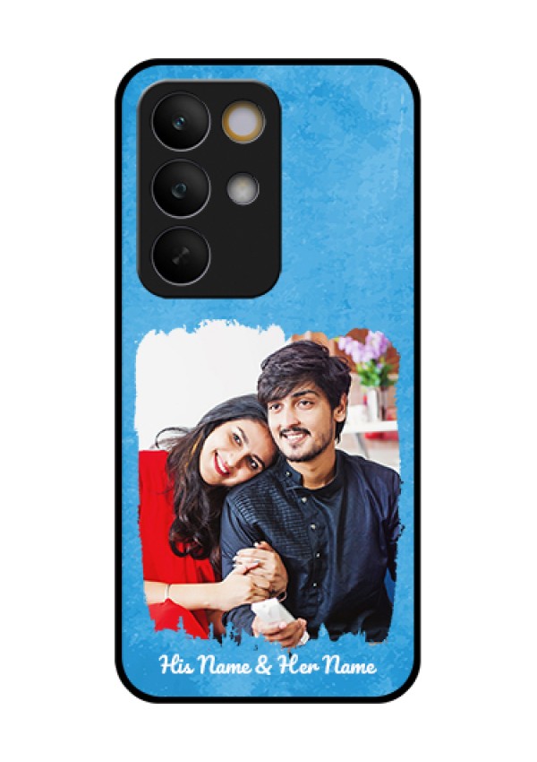 Realme C85 5G Custom Glass Phone Case - Blue Color Vintage Design