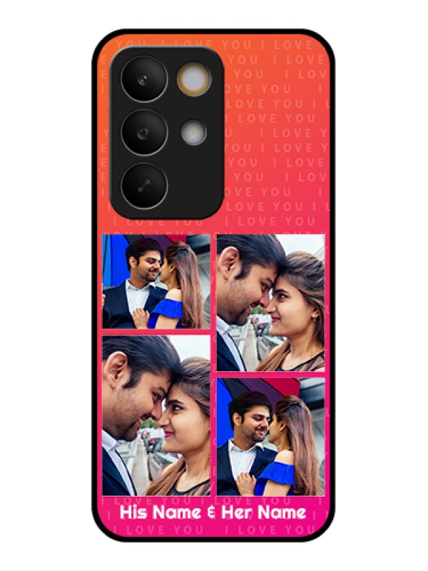 Custom Realme C85 5G Custom Glass Phone Case - I Love You Pink Design