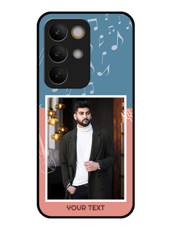 Custom Realme C85 5G Custom Glass Phone Case - With Color Musical Note Design