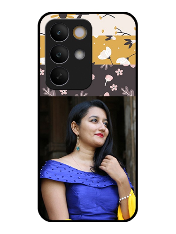 Custom Realme C85 5G Custom Glass Phone Case - Stylish Floral Design