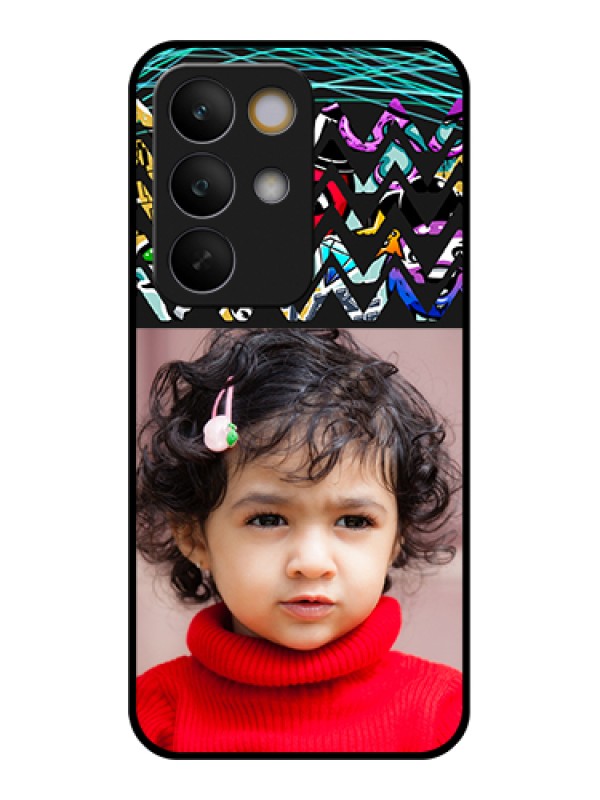 Custom Realme C85 5G Custom Glass Phone Case - Neon Abstract Design