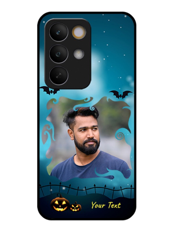 Custom Realme C85 5G Custom Glass Phone Case - Halloween Frame Design