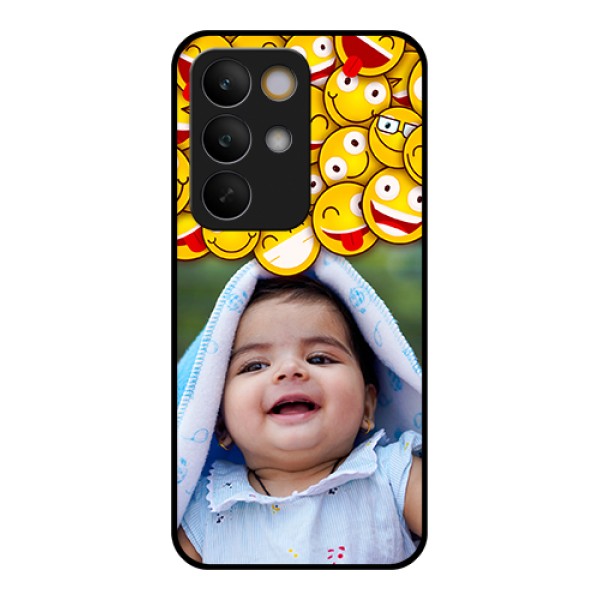 Realme C85 5G Custom Glass Phone Case - With Smiley Emoji Design Realme C85 5G Custom Glass Phone Case - With Smiley Emoji Design