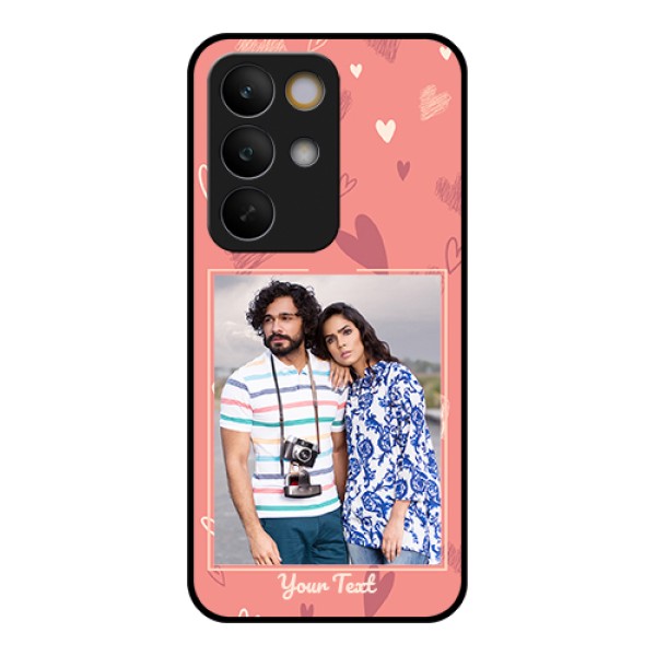 Realme C85 5G Custom Glass Phone Case - Love Doodle Art Design